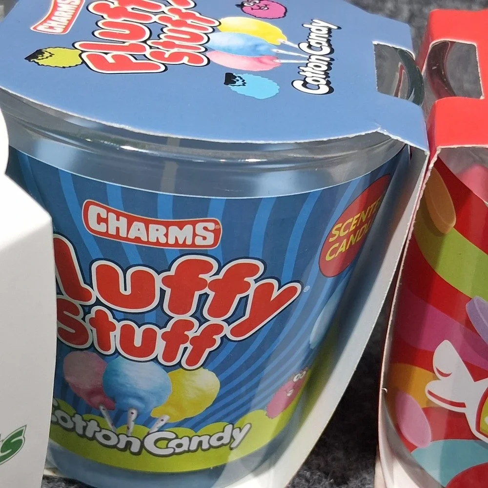 4pc Candy Scented Candle Set Junior Mints Smarties Tootsie Roll Fluffy Stuff 3oz